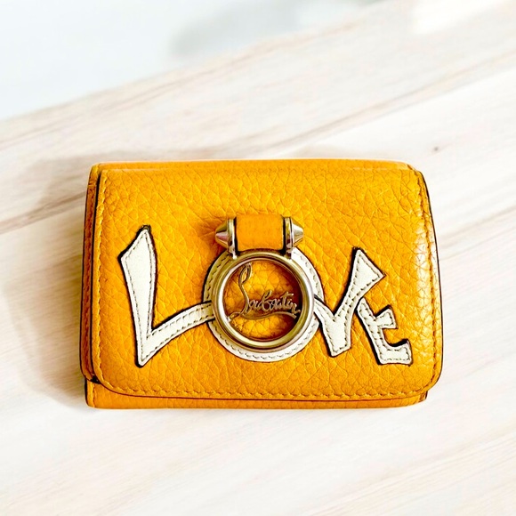 Christian Louboutin Yellow Love Wallet - Picture 1 of 11